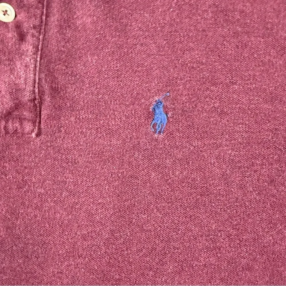 Polo Ralph Lauren Burgundy Polo Ling Sleeve Shirt Men's Medium